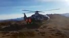 Arriero debió ser rescatado vía aérea por Carabineros