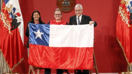  María Fernanda Valdés recibió la bandera para los Odesur  