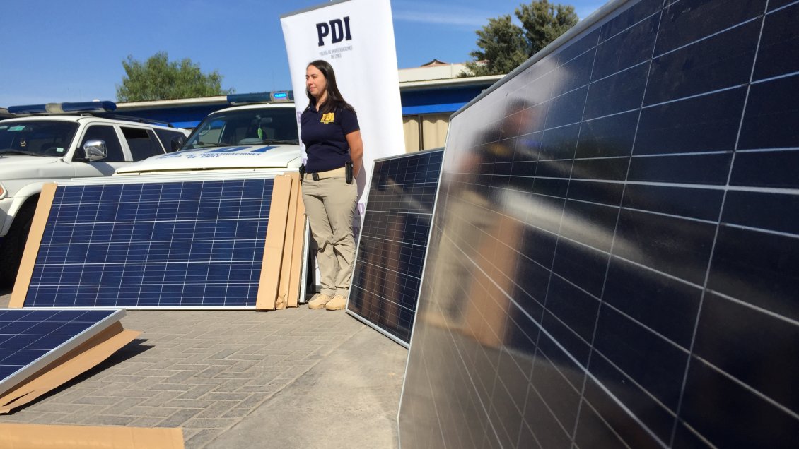 Recuperan paneles solares avaluados en más de 10 millones de pesos en Copiapó