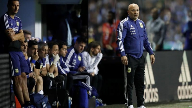 Sampaoli destacó sociedad que crearon Lionel Messi y Cristian Pavón en goleada a Haití