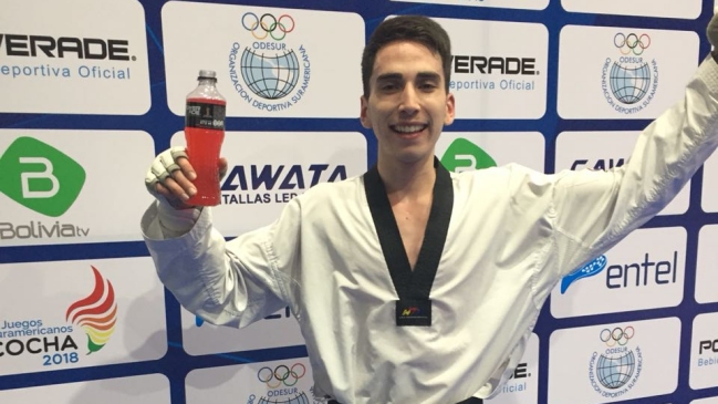  Ignacio Morales revalidó su oro sudamericano en taekwondo  