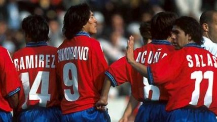   Marcelo Salas anotó el empate parcial de Chile ante Italia en Francia 