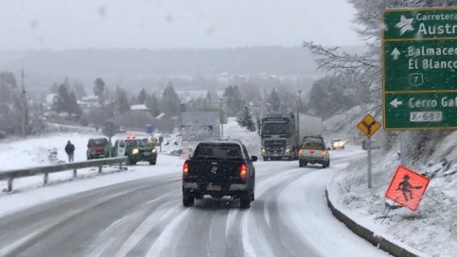 Aysén: Autoridades anticipan nevadas para este miércoles