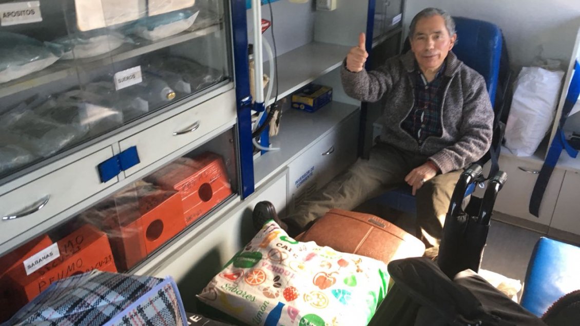 Marchigüe: Adulto mayor fue trasladado a casa tutelada tras pasar casi un año hospitalizado