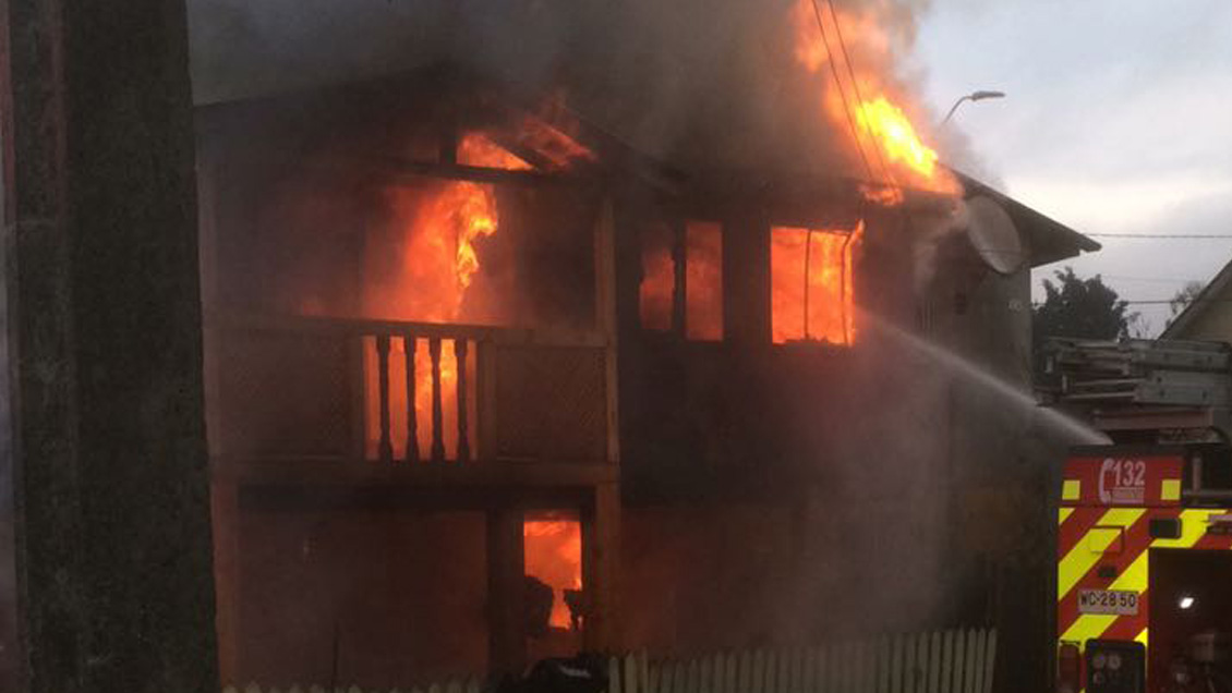 Región del Biobío: Incendio dejó 19 personas damnificadas en Santa Juana