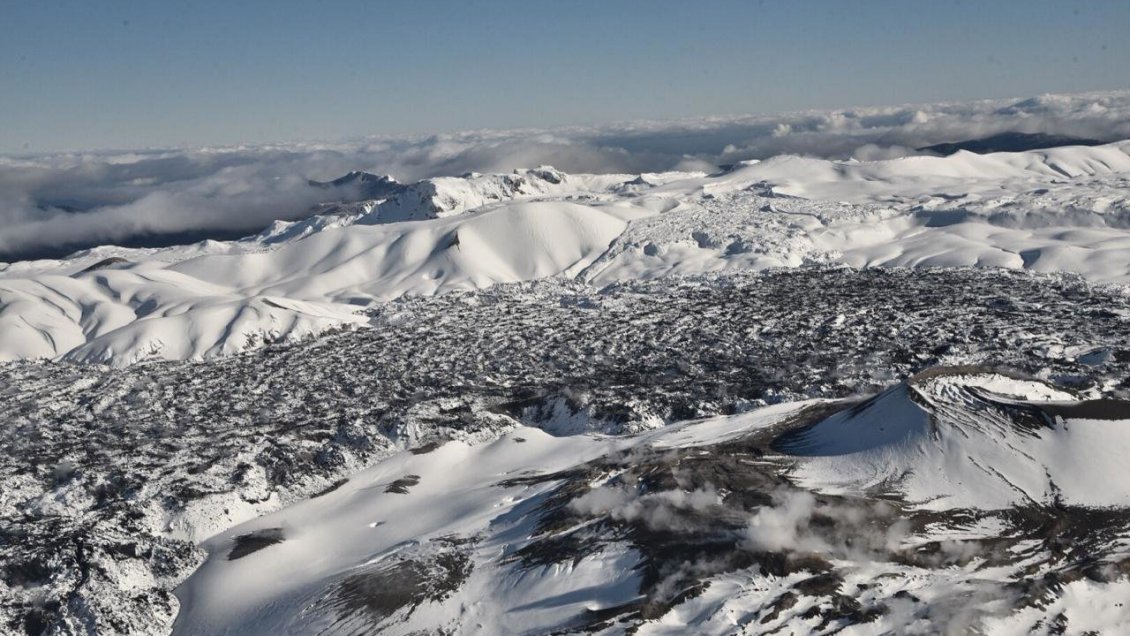 Autoridades sobrevolaron el complejo Volcánico Puyehue - Cordón Caulle