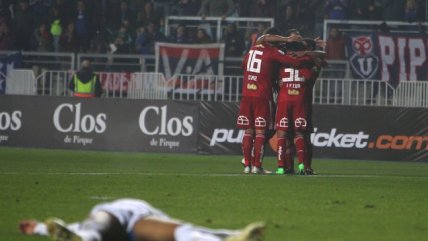 Yerko Leiva anotó el tercero de U. de Chile ante Colchagua con un potente remate en el área