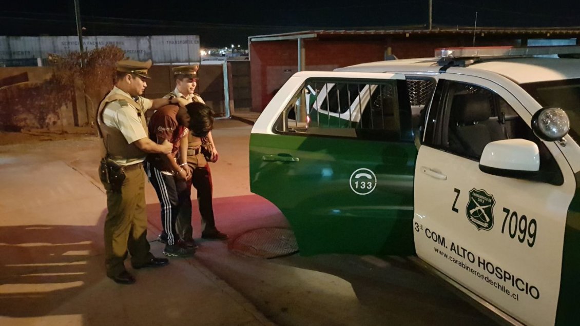 Servicio preventivo de Carabineros terminó con 23 detenidos en Alto Hospicio