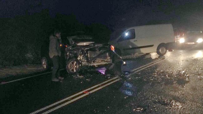 Un fallecido dejó colisión múltiple en la ruta que une Valdivia y Paillaco