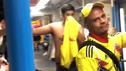 Hinchas de Colombia e Inglaterra se enfrentaron en el metro de Moscú