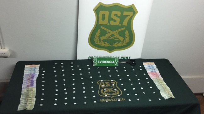 Tres detenidos por microtráfico de pasta base en la Población Prosperidad de Curicó