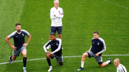 Francia vivió su última práctica antes de enfrentar a Bélgica por semifinales