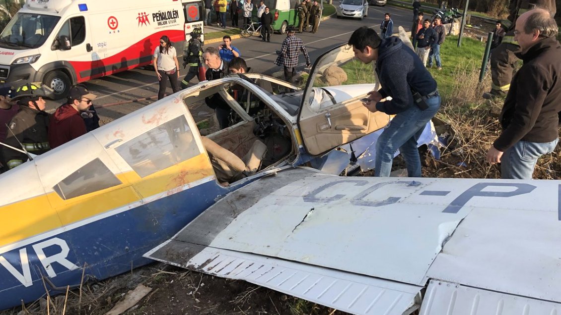 Avioneta se estrelló en Peñalolén: Cuatro heridos