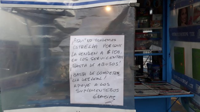 Suplementeros de Iquique iniciaron paro acusando 