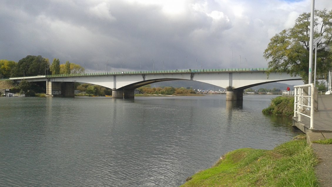 Valdivia: Rescataron a hombre atrapado en cables tras lanzarse desde puente Calle Calle