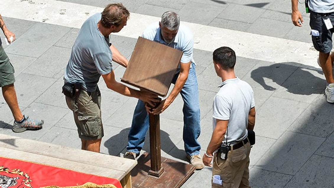 George Clooney retornó a trabajar apenas 10 días después de su accidente