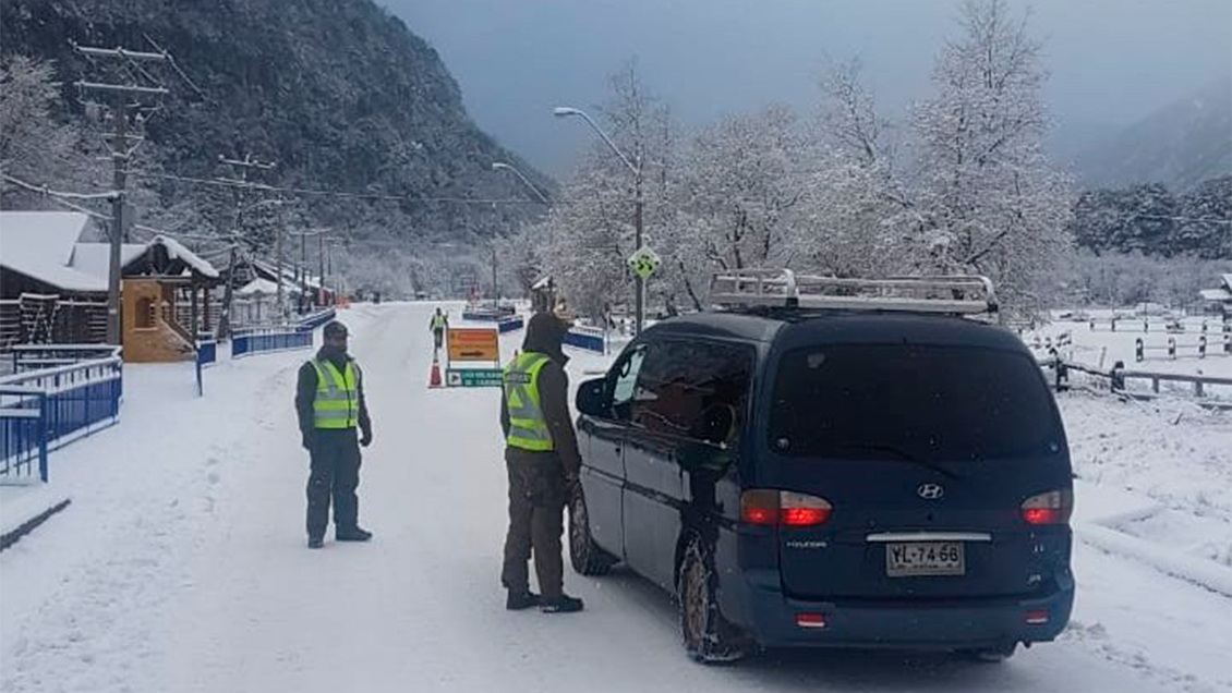 Intensa nevazón afectó a sector cordillerano de Ñuble