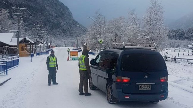Intensa nevazón afectó a sector cordillerano de Ñuble