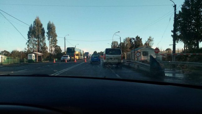 Chiloé: Escarcha obliga a suspender el tránsito en varios tramos de la Ruta 5 Sur