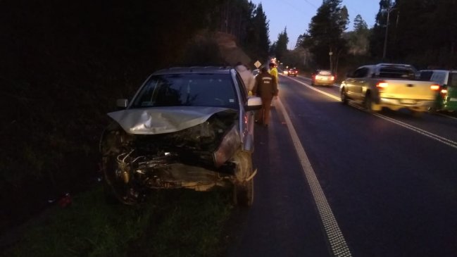 Conductor en estado de ebriedad protagonizó accidente en ruta que une Valdivia y Paillaco