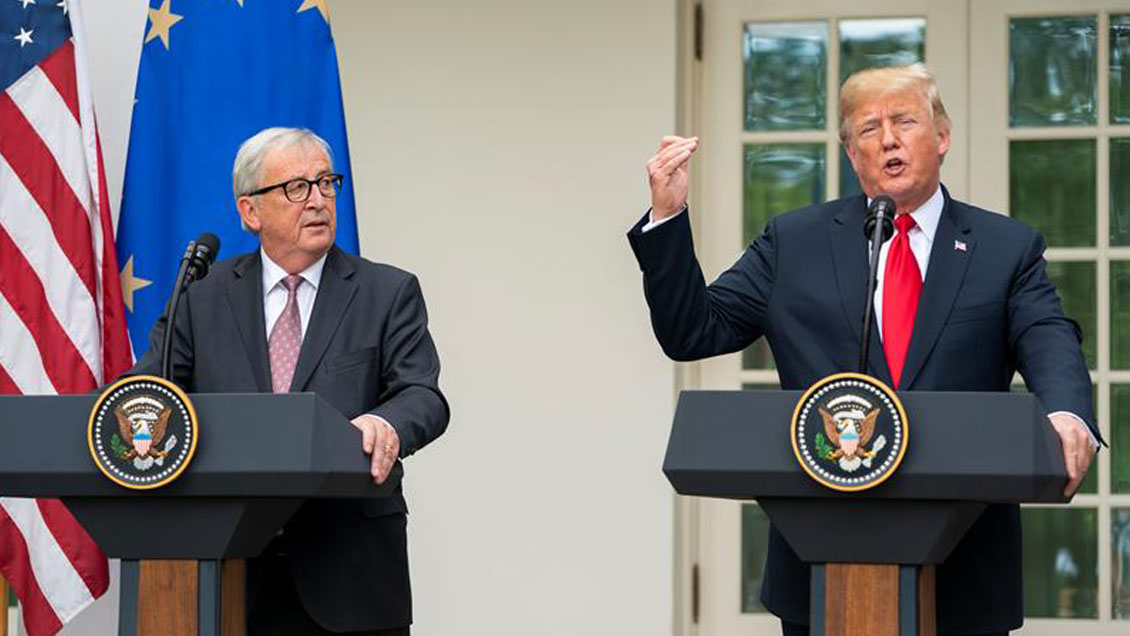 Donald Trump anunció acuerdo para poner fin a la guerra comercial con la Unión Europea