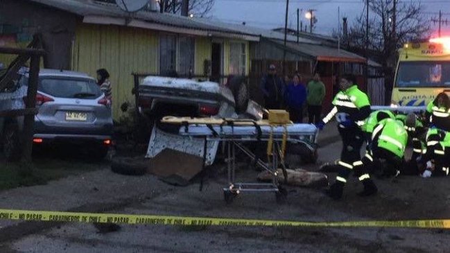 Delincuentes sufrieron accidente de tránsito tras maratónica jornada de asaltos en Valdivia