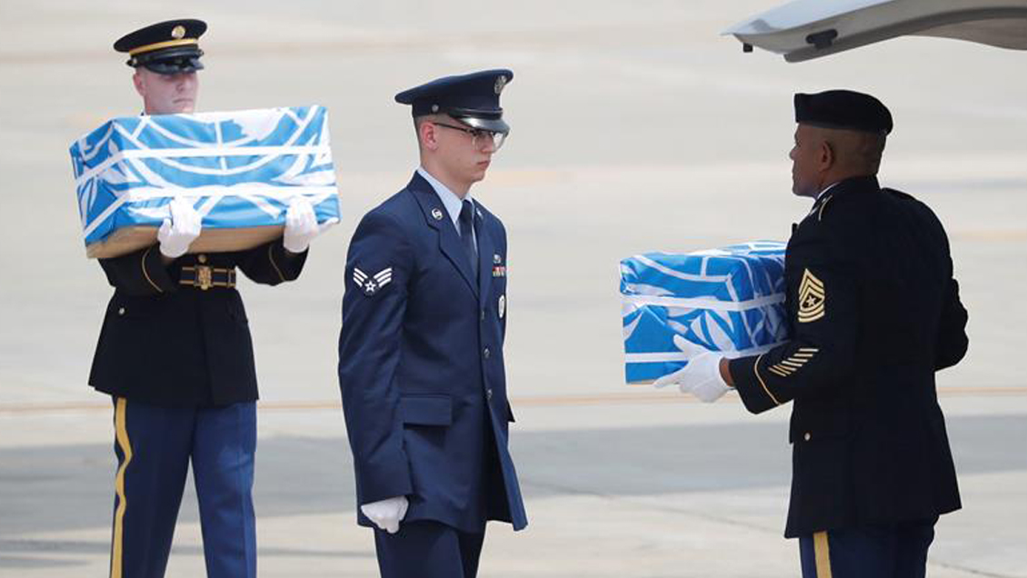Trump agradeció a Kim por entrega de restos de soldados muertos en la Guerra de Corea