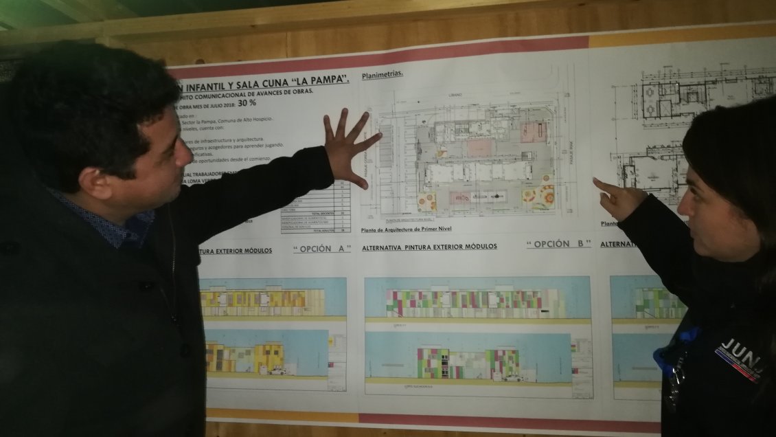 Vecinos deciden color de jardín infantil en Alto Hospicio