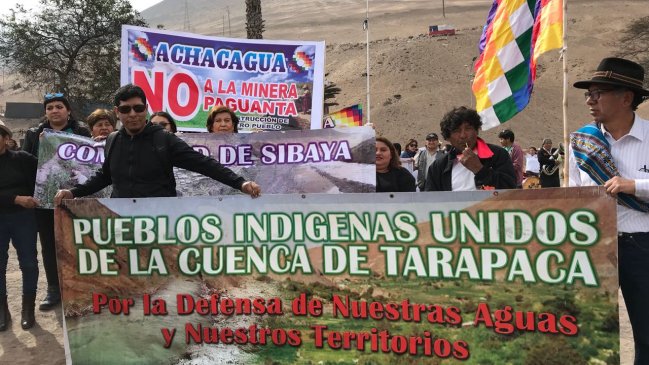 Pueblos originarios protestan por instalación de minera Paguanta