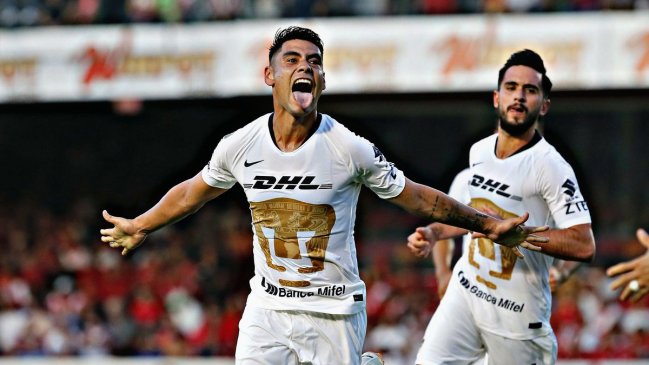 Felipe Mora y Martín Rodríguez participaron en goleada de Pumas a Atlas de Lorenzo Reyes