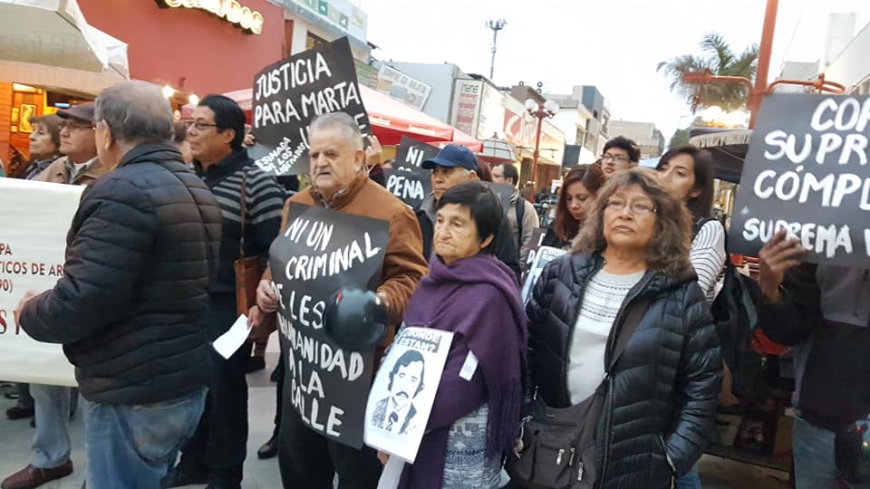 En Arica se sumaron a las manifestaciones por la liberación de ex agentes de la dictadura
