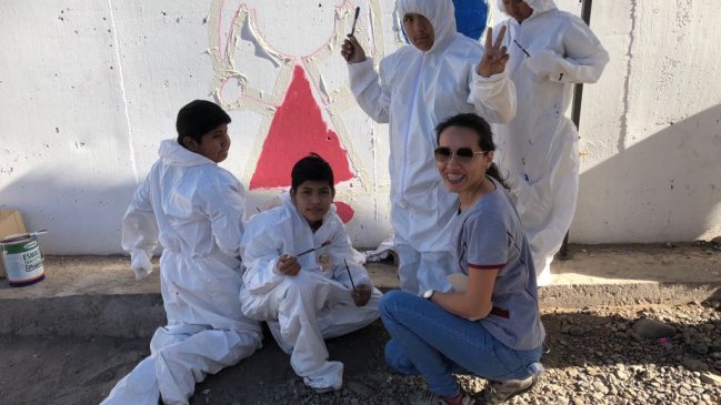 Preparan mural para prevenir el consumo del alcohol en localidad de Tarapacá