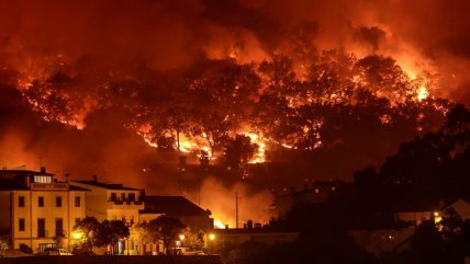   Las impresionantes postales del descontrolado incendio forestal en Portugal 