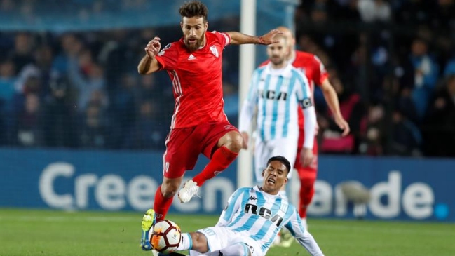 Gabriel Arias fue figura en reñido empate entre Racing y River en octavos de Copa Libertadores