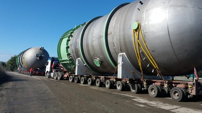 Los Rios: Trasladaron digestores para celulosa Arauco