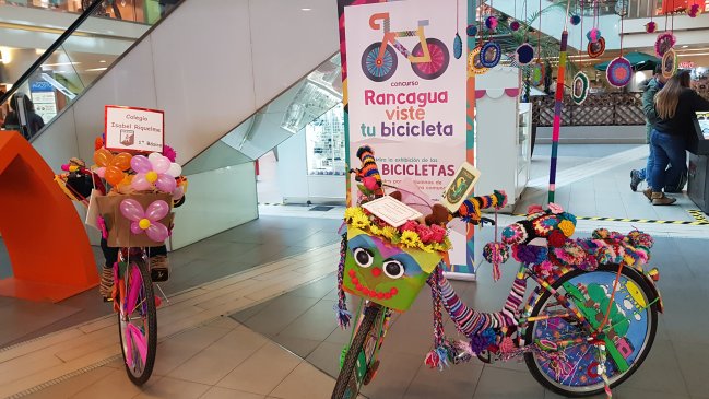 Realizan exposición de bicicletas adornadas por niños en Rancagua