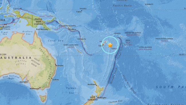  Terremoto de 8,2 Richter sacudió las islas Fiji  