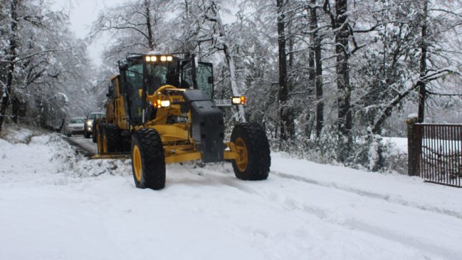 Nueve comunas con Alerta Temprana por nevadas en La Araucanía