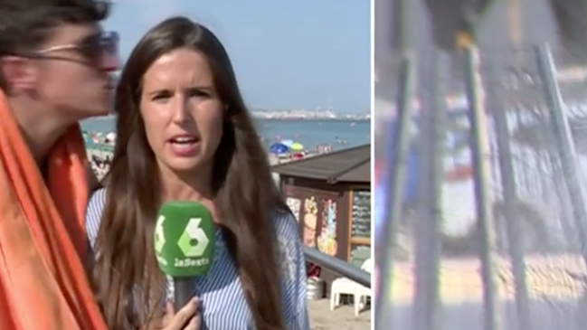 Periodista española fue acosada mientras estaba al aire