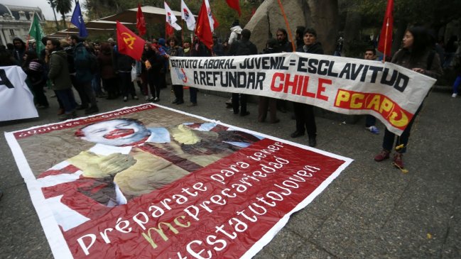 Protesta contra el estatuto laboral juvenil terminó con nueve detenidos