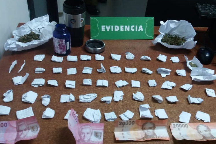 Mujer fue detenida portando 208 gramos de marihuana en Valdivia