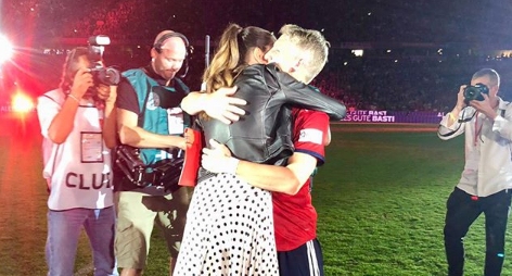 El emotivo mensaje de Ana Ivanovic a Bastian Schweinsteiger tras el homenaje de Bayern Munich