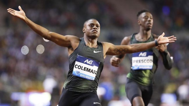  Coleman se convirtió en el séptimo mejor de la historia en los 100 metros  
