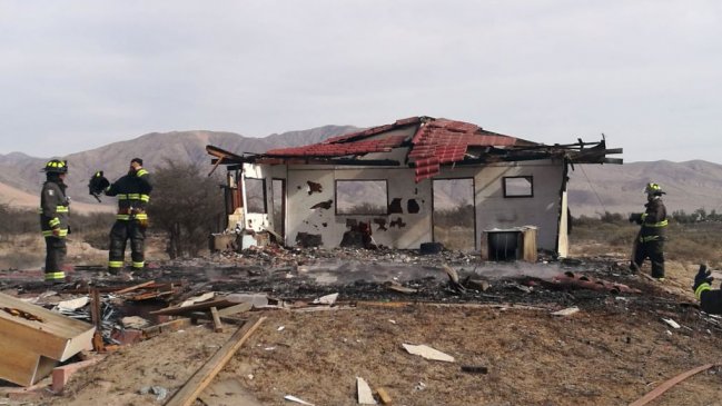 Incendio destruyó hogar en sector rural de Copiapó
