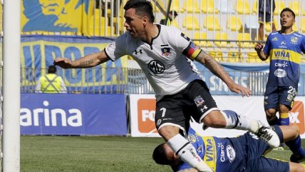 Esteban Paredes anotó el descuento ante Everton e ilusionó a Colo Colo con una remontada