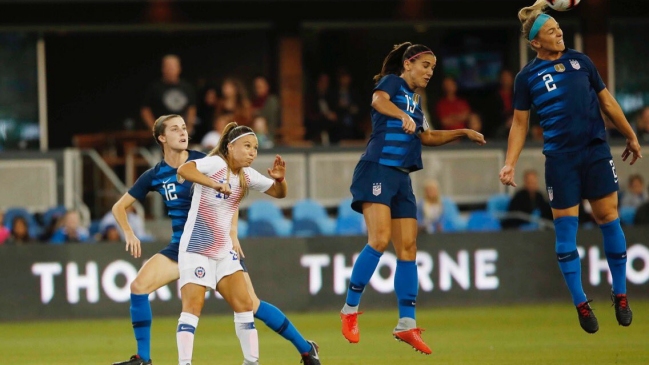 Chile volvió a sucumbir ante el poderío ofensivo de Estados Unidos