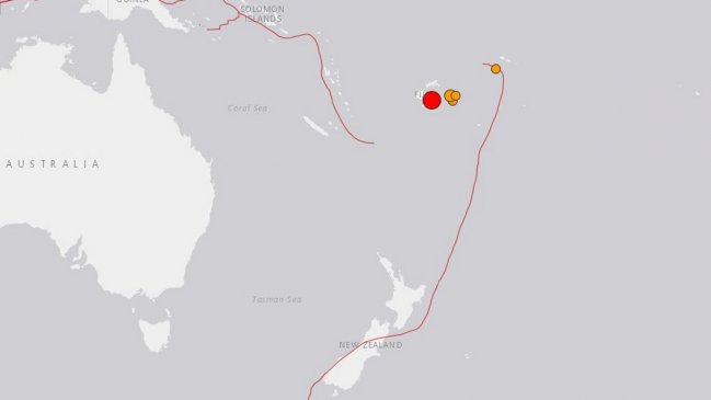 Terremoto sacudió a la isla de Fiji en el Océano Pacífico