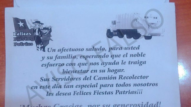 Arica: Falsos trabajadores de aseo pedían dinero para Fiestas Patrias