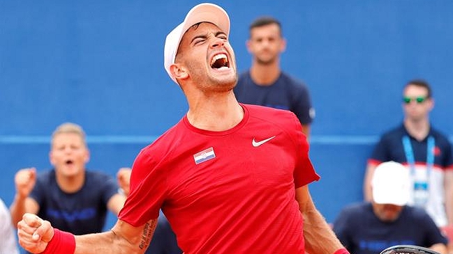 Borna Coric derrotó a Steve Johnson y puso en ventaja a Croacia