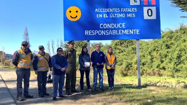 Señalética en ruta Valdivia - Paillaco busca crear conciencia en estas Fiestas Patrias